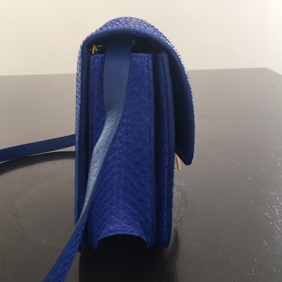 Celine blue python gold hardware box bag - Picture 3 of 8